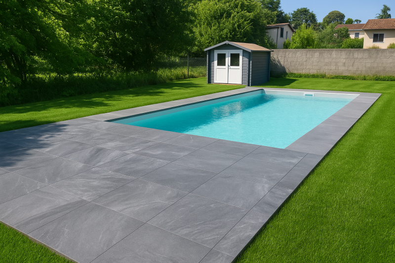Réalisation d'une piscine rectangulaire de 6 m x 3 m située à Viriat