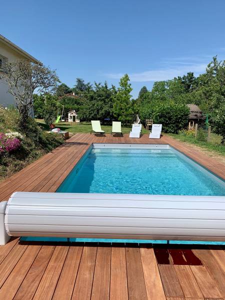 Piscine sur-mesure 6 m x 3 m avec volet à La Chapelle-de-Guinchay