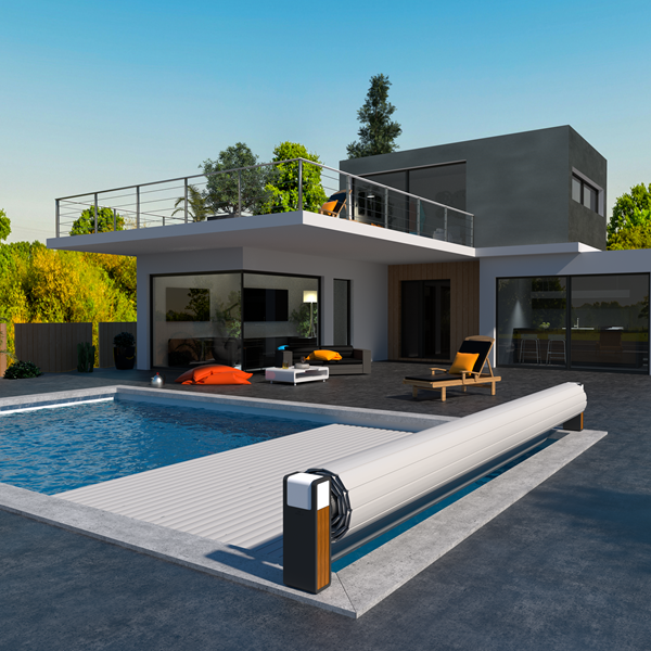 Installation d'une piscine rectangulaire de 8 m x 4 m situé à Pont-de-veyle