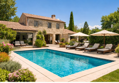 Pisciniste sur Dardilly réalise une piscine rectangulaire de 9 m x 4.5 m à Tarare