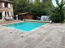 Piscine Béton 5 m x 5 m réalisée à Charnay-lès-Mâcon