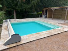 Piscine Béton 5 m x 5 m réalisée à Charnay-lès-Mâcon