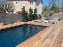 Installation d'une piscine rectangulaire 7 m x 3,5 m à Reyrieux