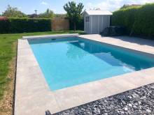 Pisciniste à Dardilly réalise une piscine rectangulaire de 8 m  x 3,5 m à Limonest, à proximité